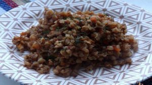 Греча по-купечески с куриным фаршем