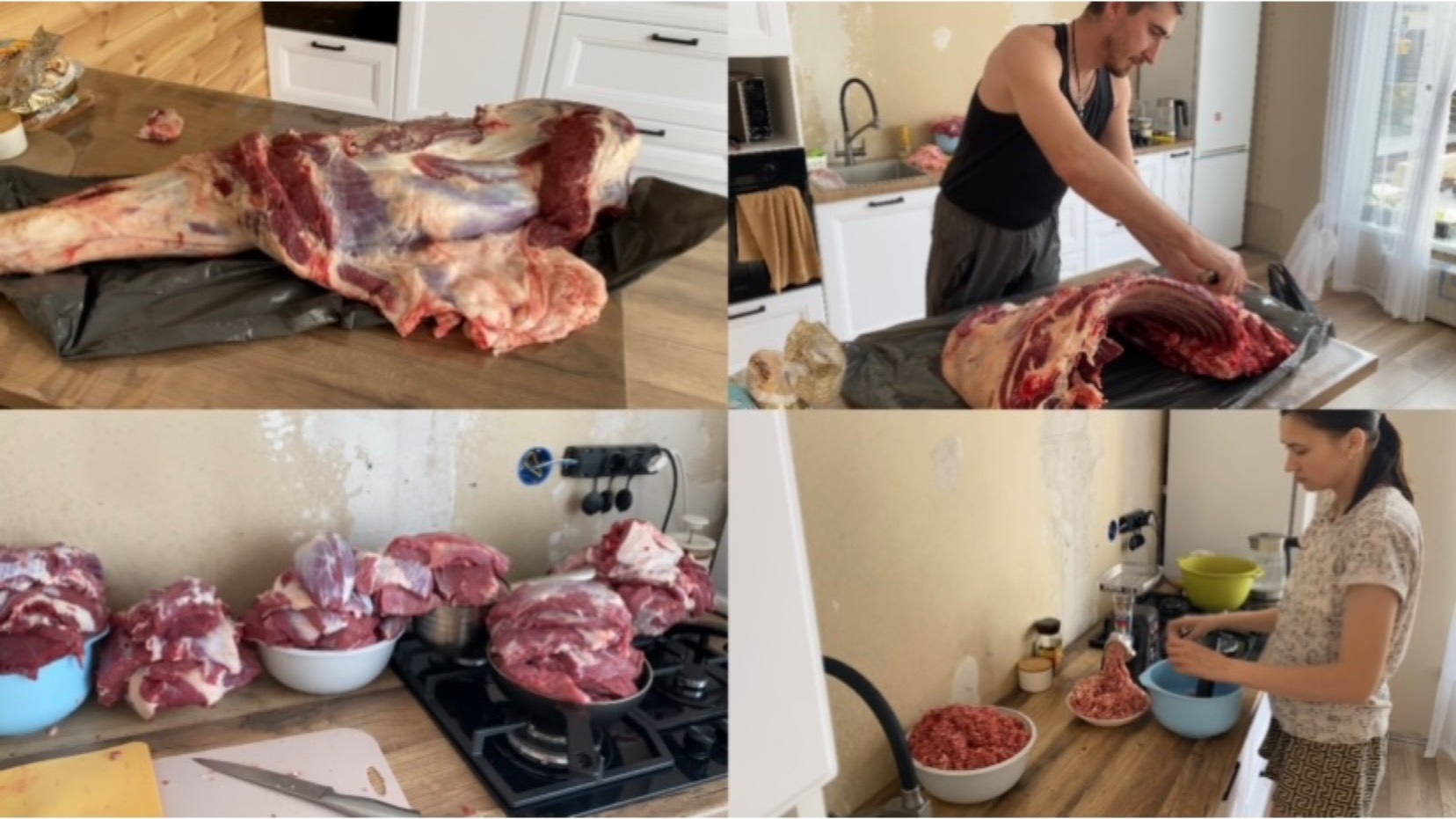 МЯСНОЙ ВЛОГ🔥 КУПИЛИ ЦЕЛУЮ НОГУ! РАЗДЕЛЫВАЕМ МЯСО// КРУТИМ ФАРШ// ПОЛНАЯ МОРОЗИЛКА🔥 смотреть онлайн