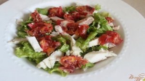 Салат с курицей и красным апельсином