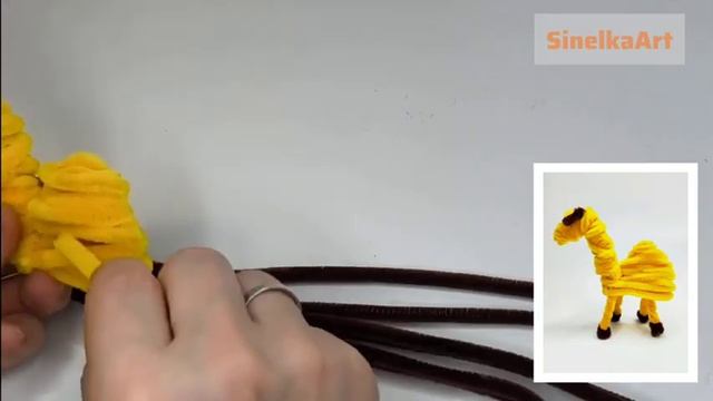 Поделка верблюд из синельной проволоки /  DIY / Tutorial / Синельная проволока мастер класс