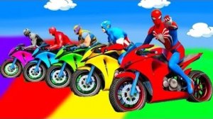 Мультики для детей и все семья мега крутые гонки селовека паука