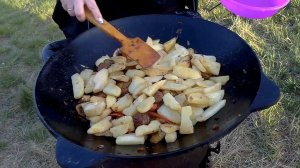 Картошка с мясом на садже