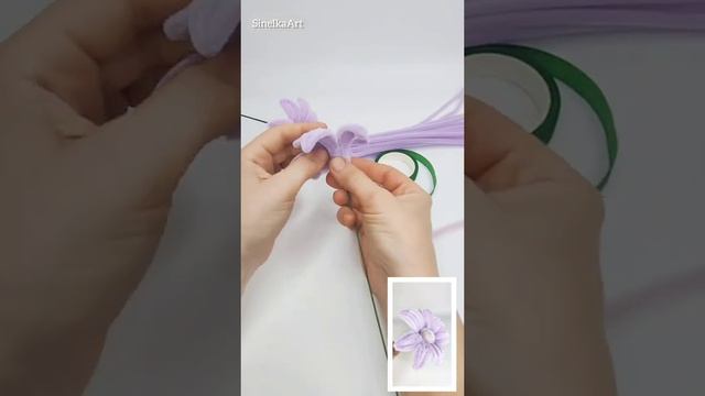 Простые цветы из синельной проволоки / Синельная проволока мастер класс #diy #art #flowers #handmade