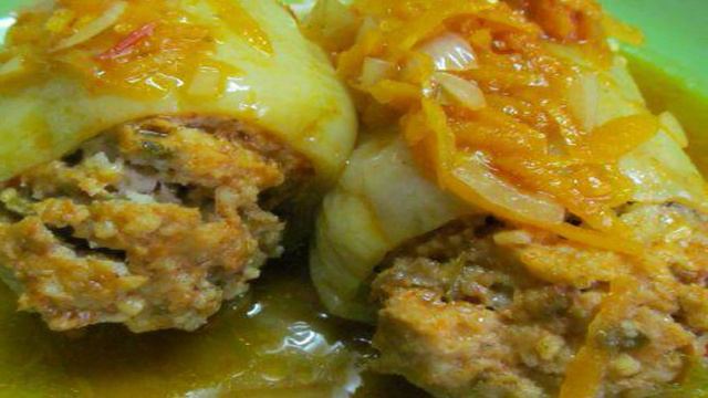 Фаршированный перец свиным фаршем с кус-кусом