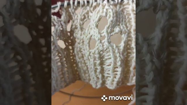 Как вязать рисунок Дырки. Крупная сетка смотреть онлайн