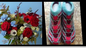 71. МК # "ТРИ ОТТЕНКА КРАСНОГО" # ТАПОЧКИ-СЛЕДОЧКИ ИЗ ОСТАТКОВ ПРЯЖИ 🧶🧶🧶 НА ДВУХ СПИЦАХ БЕЗ ШВОВ