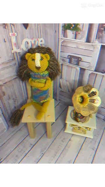 Вязанный лев#вязанные игрушки#игрушки крючком#амигуруми