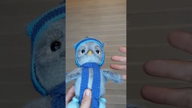 Вязаная игрушка Сова.