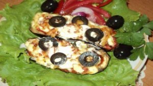 Баклажаны запеченные с сыром.