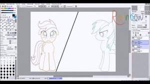 SpeedPaint - Rainbow Factory /  Фабрика Радуги (Rainbow Dash and Scootaloo / Рейбоу Дэш и Скуталу)