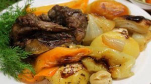 Баранина с овощами в рукаве