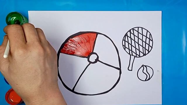 Bolalar uchun koptok rasm chizish/Drawing a ball for children/Рисунок МЯЧ для детей