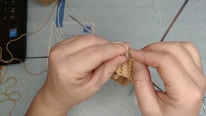 Французская резинка на четырех спицах