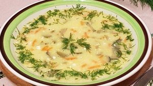 Суп с огурцами и плавленым сыром