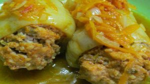 Фаршированный перец свиным фаршем с кус-кусом