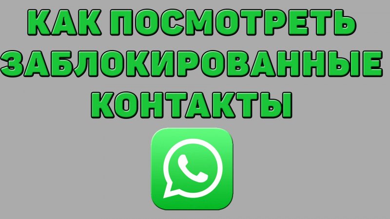 Как посмотреть заблокированные контакты в Ватсапе
