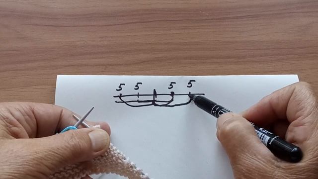 Укороченные ряды по лицевой глади.