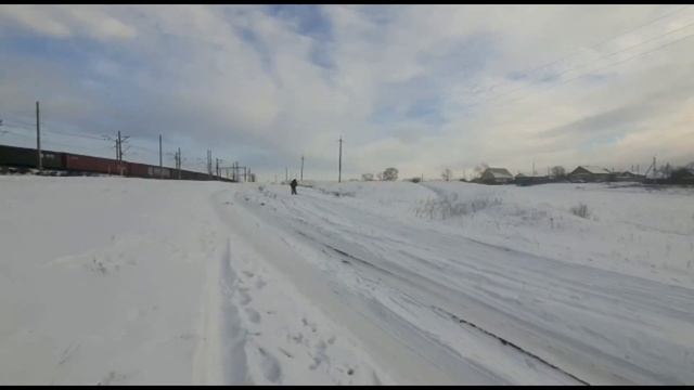 С скатываюсь с горы мега горка