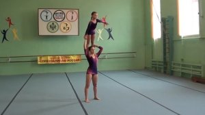 Ариадна Усатенко + Анастасия Ивахненко! 1-упражнение соревнования по Парной Акробатике 2016