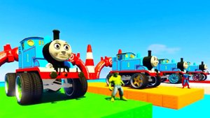 Мультики для Детей Весёлый Поезд Супер Томас Монстр-трак с забавными супергероями для детей