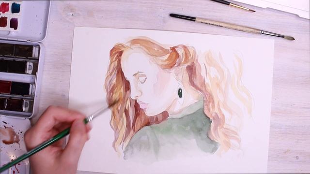 Портрет рыжеволосой девушки / Speed Paint