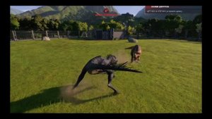 Битва Скорпиуса рекса и Цератозавра в "Jurassic World Evolution 2"