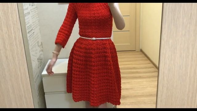 Вязаное платье крючком узором «Энтерлак»#crochet #вязаноеплатье#платьекрючком #платье#handmade #diy