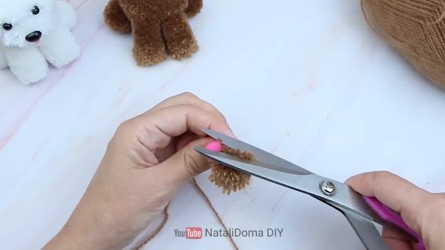 Милая Собачка из Помпонов Нравится Всем! 🐕🧶Как сделать собачку💛 Cutest Yarn Dog - How to Make