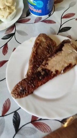 Пока мы с Сеней гуляли, Оксана заботливо приготовила нам вкусный завтрак