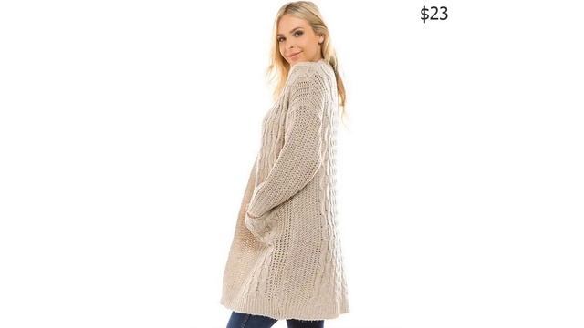 Одежда с AliExpress. Пповседневный свободный вязаный кардиган свитер. Пальто с длинными рукавами.