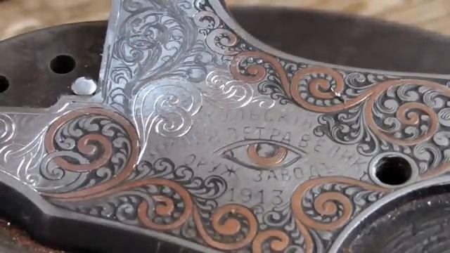 Гравировка штихелем. Узоры на металле. смотреть онлайн