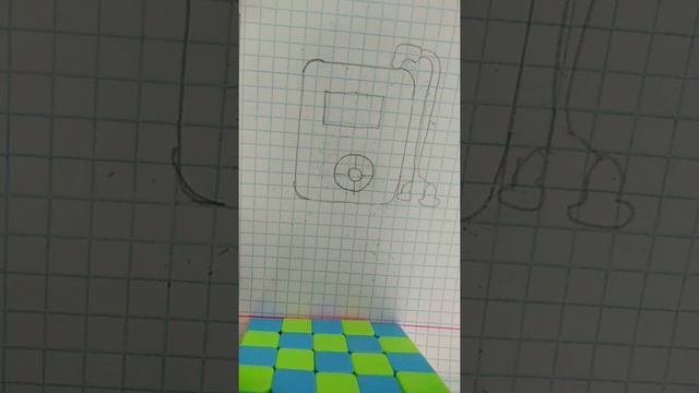 Плеер pixel Art рисунки карандашом и геливами ручками