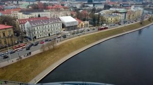 Вильнюс с высоты птичьего полета | Видео с дрона в 4к | Литва, город Вильнюс с воздуха