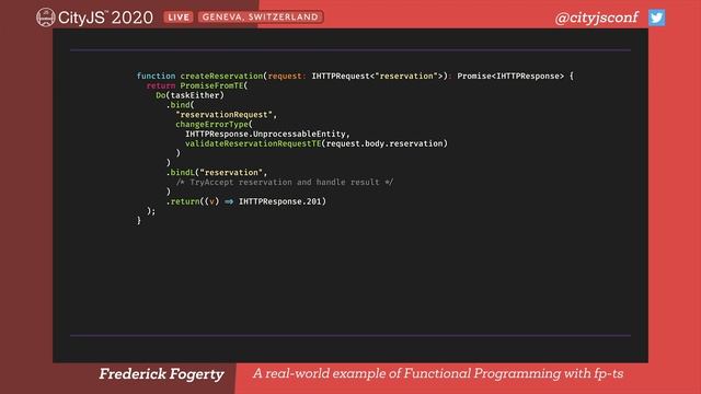 A Real World Example of Functional Programming with fp-ts - Frederick Fogerty - CityJS Conf 2020