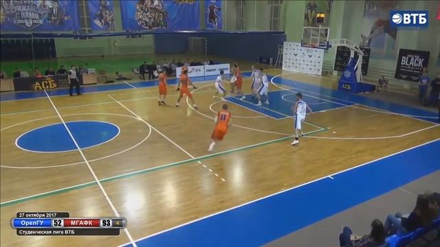 СЛ ВТБ. ОрелГУ -МГАФК (27.10.17) Станислав Шаров 21 очко смотреть онлайн