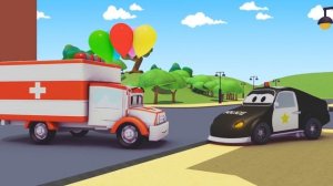 Авто Патруль -  Автомобильный патруль и гоночная машинка - детский мультфильм
