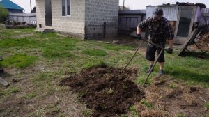 Вскапываю чудо-лопатой землю под посадку картофеля Убираю сорняки ПОДВАЛ ИЛЬИЧА сельская жизнь