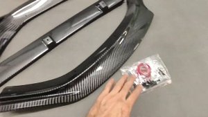 Передний сплиттер (карбон), губа на передний бампер Geely Tugella