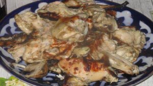 Шашлык куриный с грибами