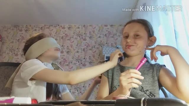 НК : макияж закрытыми глазами ( Настя отомстила ! )😣