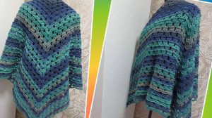 Шаль-бактус крючком из Дундаги🧶 Вязание для начинающих🧶