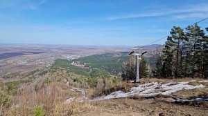 Гора Церковка Белокуриха, апрель 2025г, канатная дорога подъем -спуск.