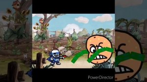 Что будет если Санс попадёт в Cuphead? (анимация)