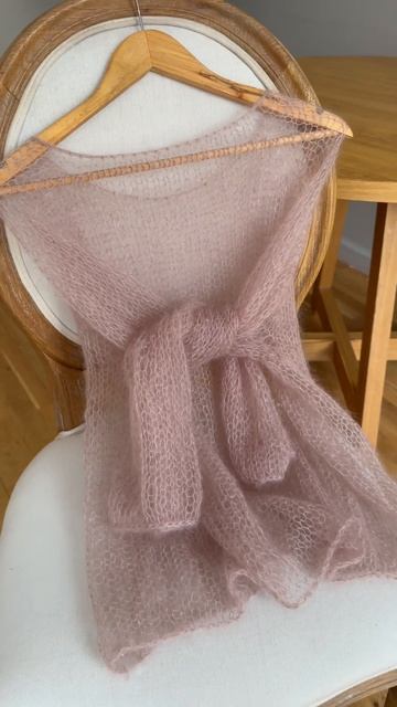 Паутинка спицами из мохера смотреть онлайн