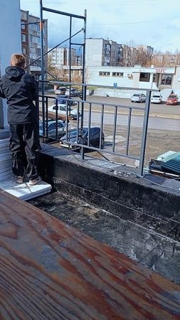 Монтаж ограждения. Сварочные работы!