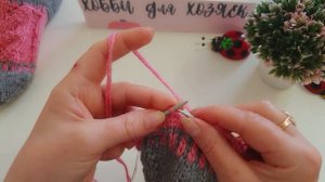 Вяжем носочки от мыска без швов на двух спицах 37-38р.