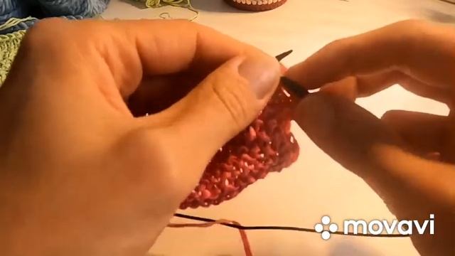 Простой узор спицами «рис» / Simple pattern for beginners “rice” смотреть онлайн