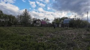 После вспашки на пол часика. Дача.