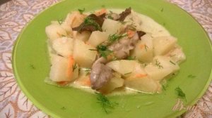 Картофель с грибами и сливками