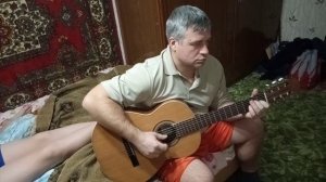 Роман, гитара, 2019, у бабушки